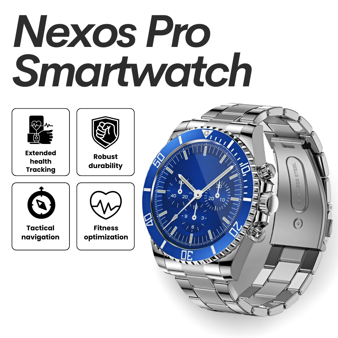 Nexos Pro Smartwatch - Indestructible Military Health Clock (2025)