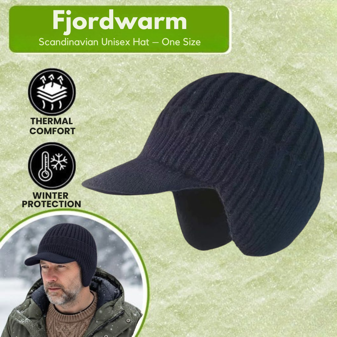 Fjordwarm – Scandinavian winter hat with ear protection (unisex, one size)